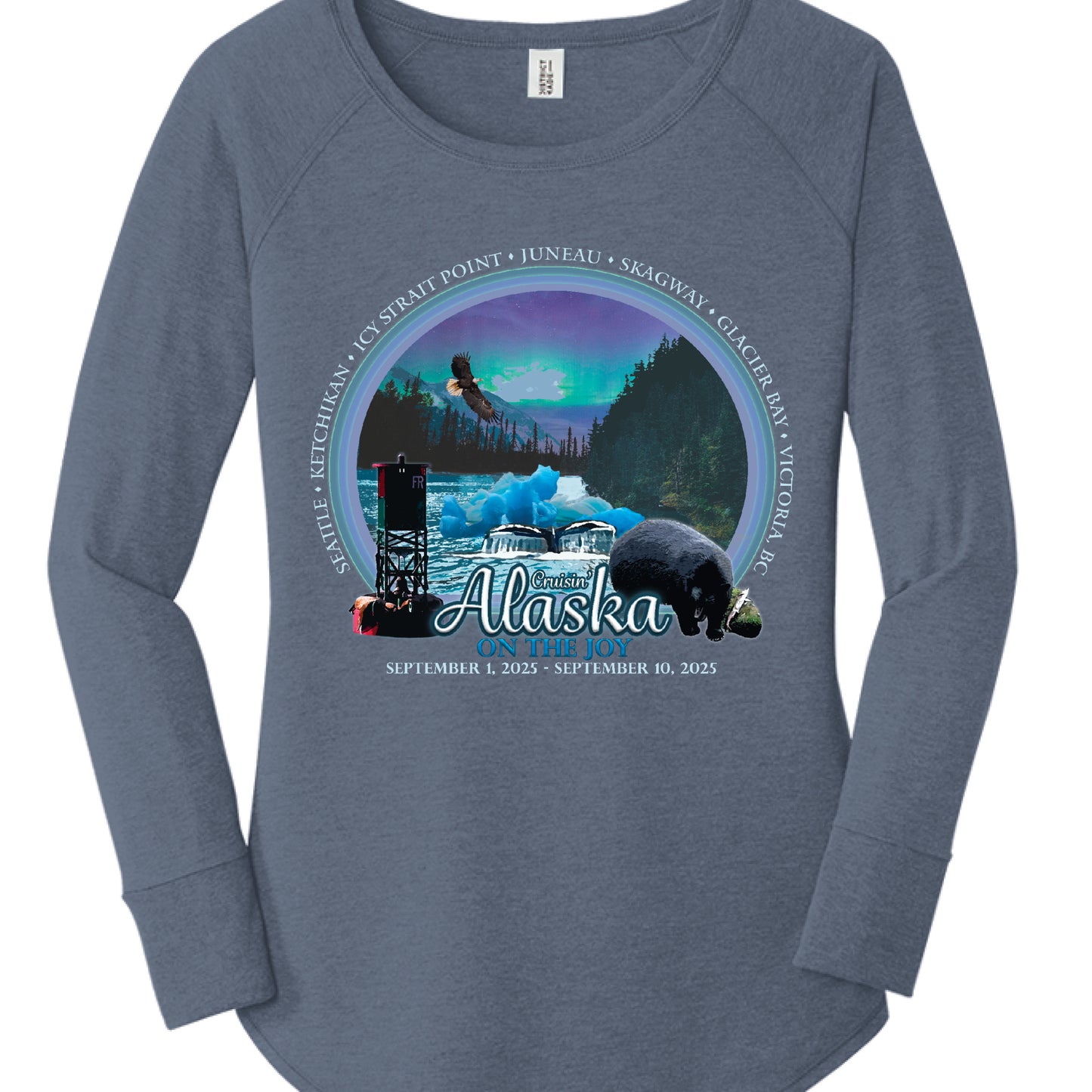 For DJ&B - District Ladies Tri-blend LS Tunic