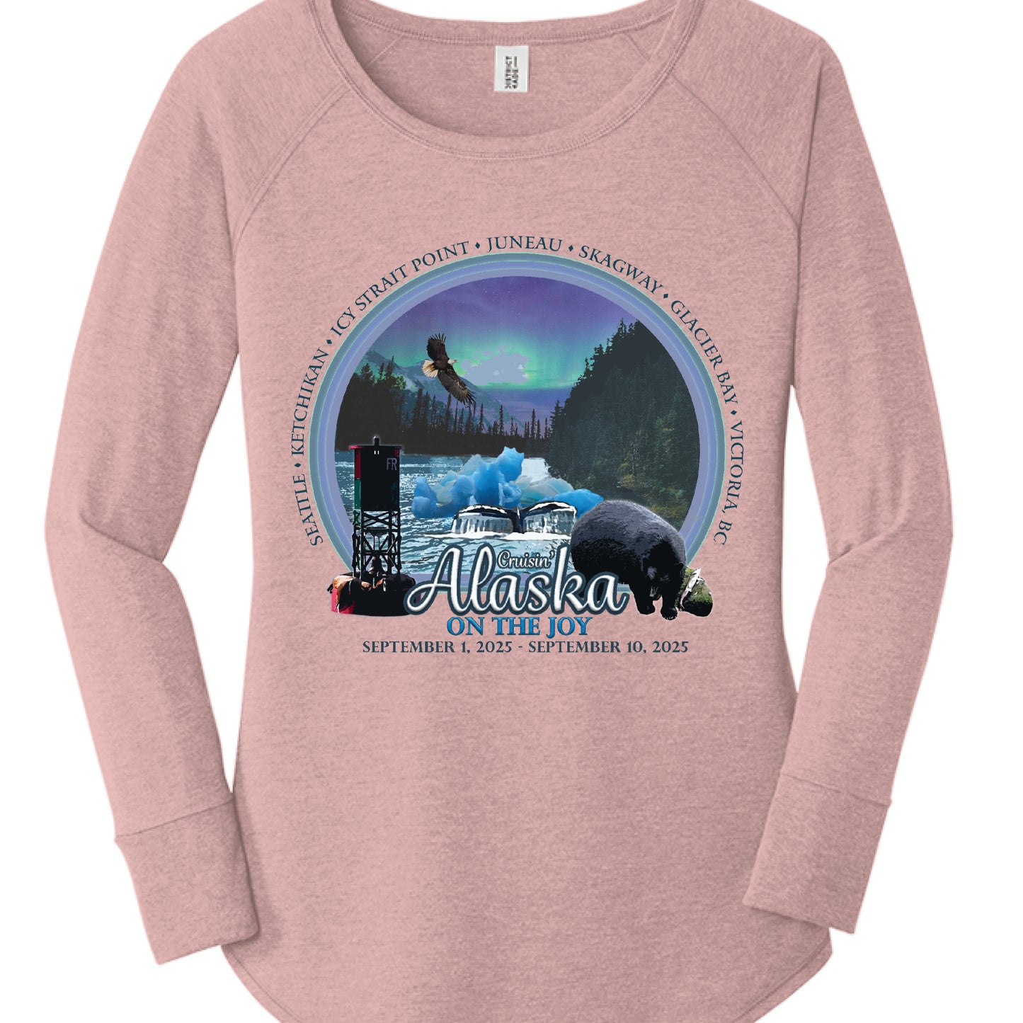 For DJ&B - District Ladies Tri-blend LS Tunic